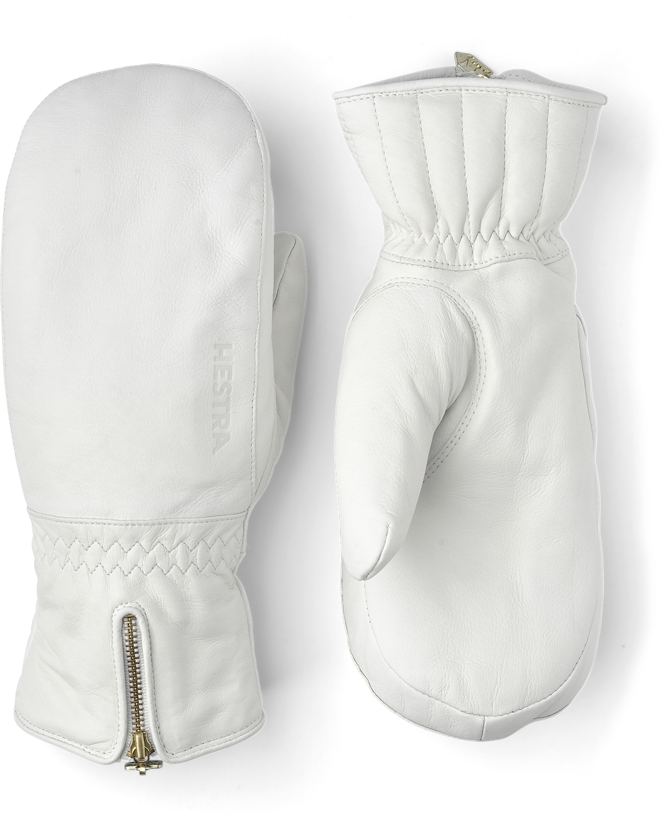 Leather Swisswool Classic Mitt - White | Hestra Gloves