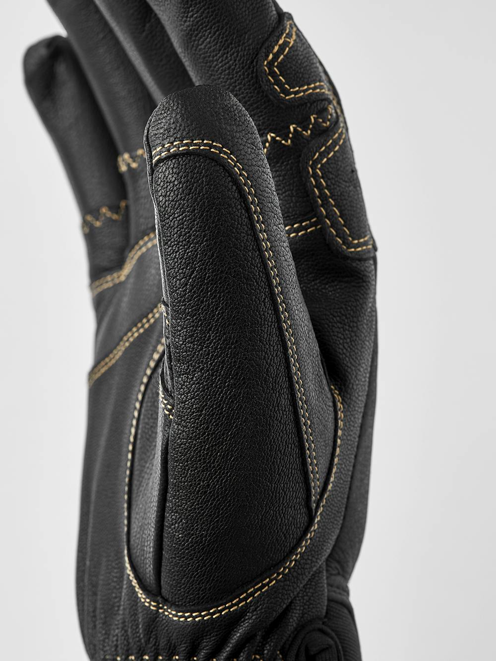 Schwarzer Skihandschuh aus Ziegenleder und Rindsleder
(4 oder 7)