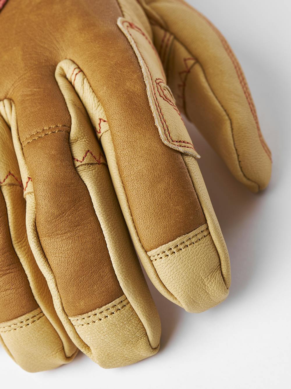 Light yellowish-brown cow hide ski glove with light brown goat leather palm
 (10 of 15)