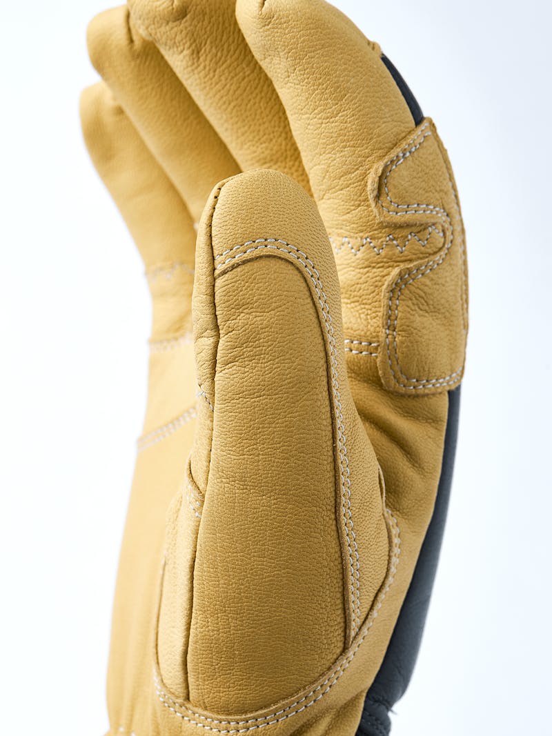 Gray cow hide ski glove with light brown goat leather palm
 (4 of 7)