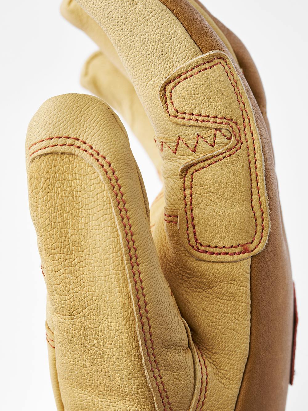 Light yellowish-brown cow hide ski glove with light brown goat leather palm
(7 of 15)