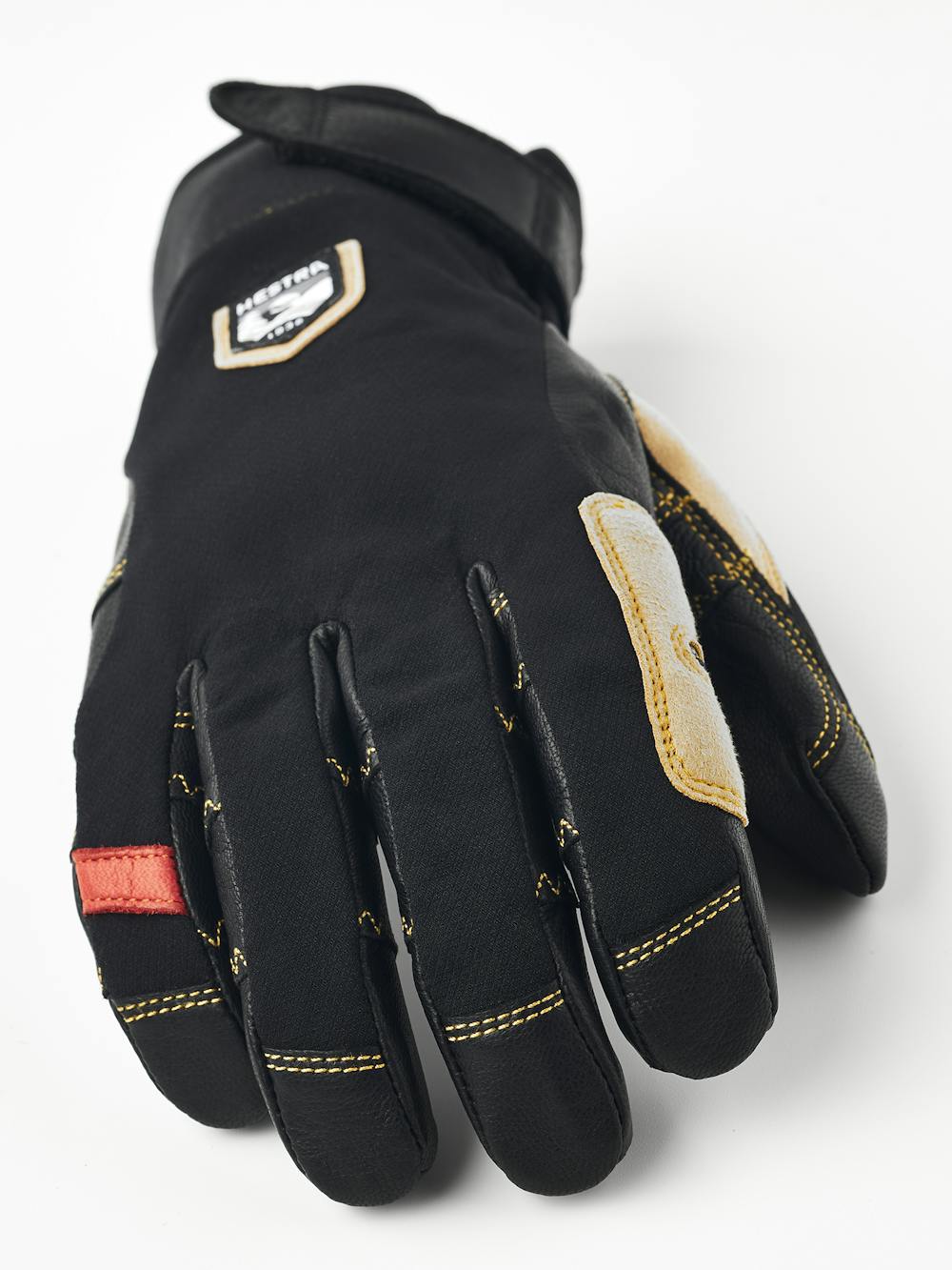 Black goat leather glove with black fabric back
(7 of 11)