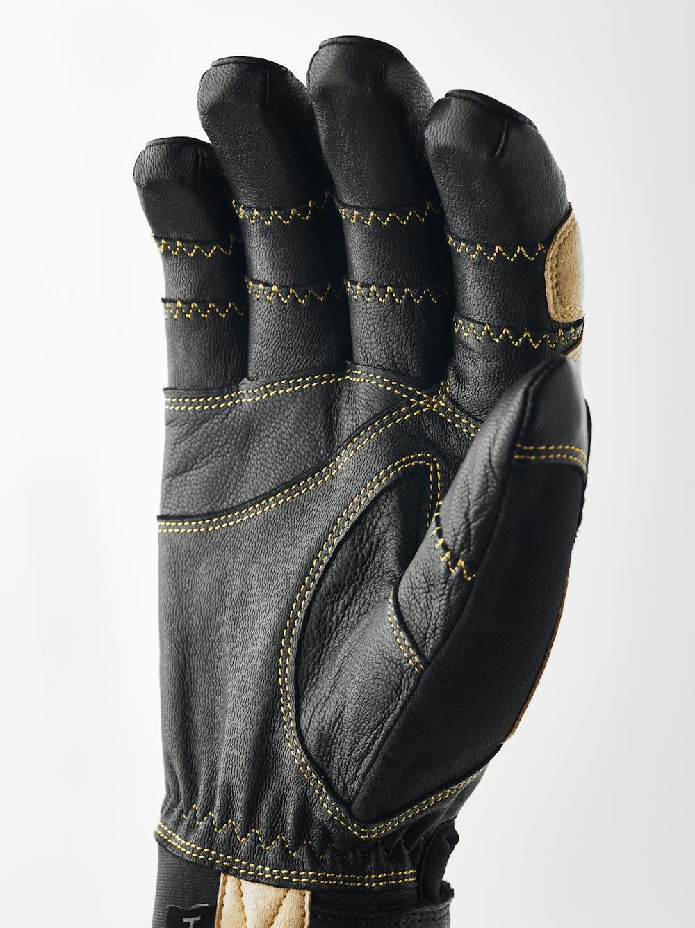 Black goat leather glove with black fabric back
 (2 of 11)