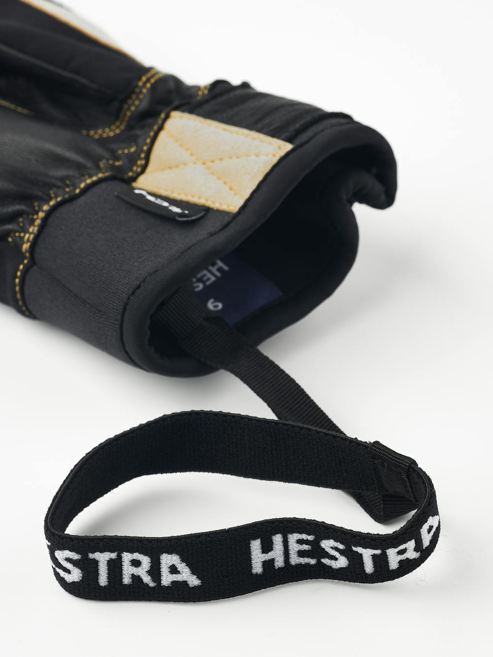 Black goat leather glove with black fabric back
 (9 of 11)