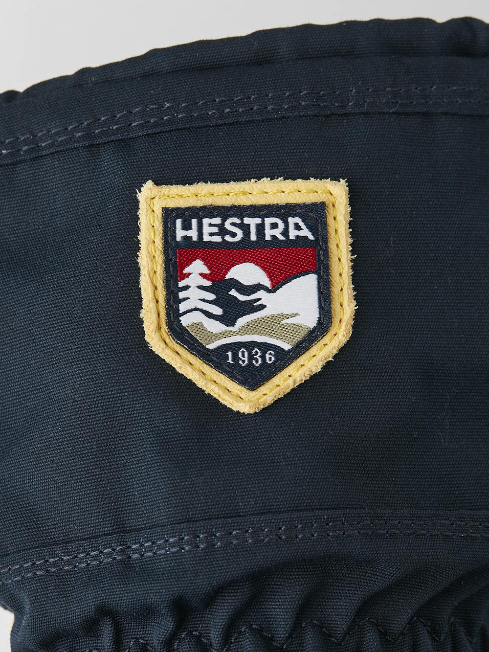 Blue ski glove with yellow cow hide palm
 (5 of 8)