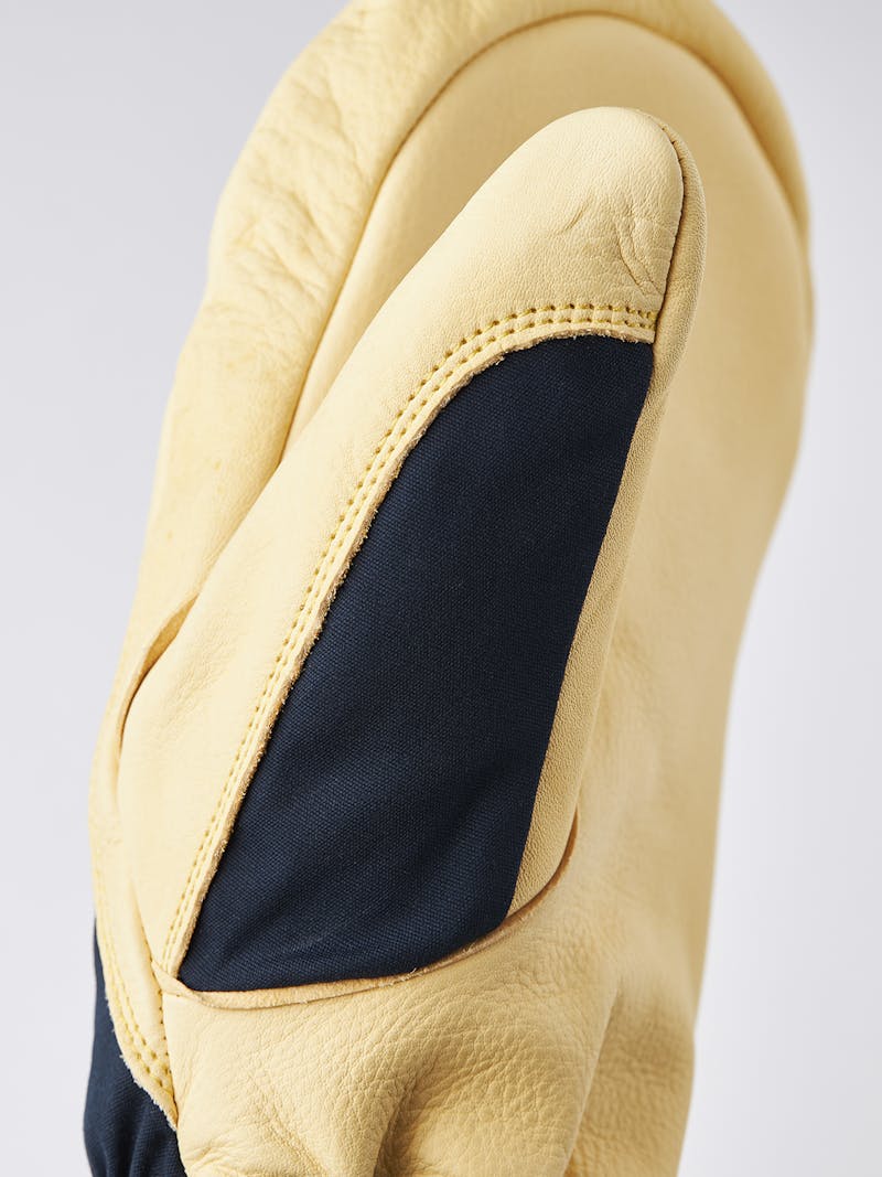 Blue mitten with yellow cow hide palm
 (6 of 8)