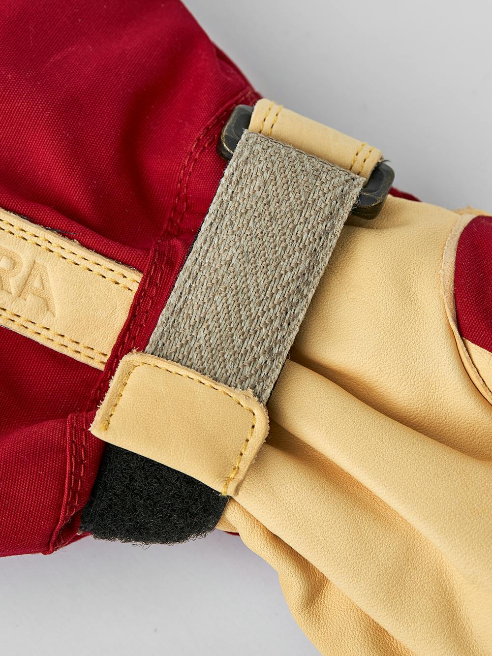 Red mitten with yellow cow hide palm
 (6 of 7)