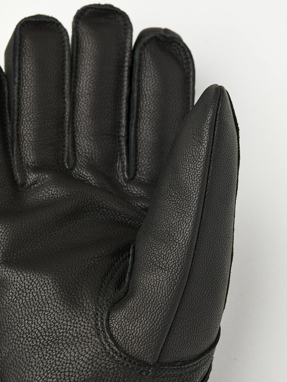 Schwarzer Handschuh mit schwarzem Ziegenleder an der Innenhand
 (3 oder 4)