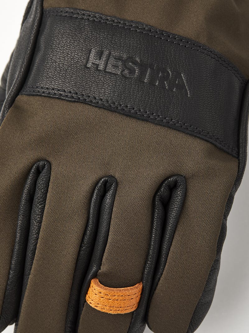 Dark green glove with black goat leather palm
 (2 of 4)