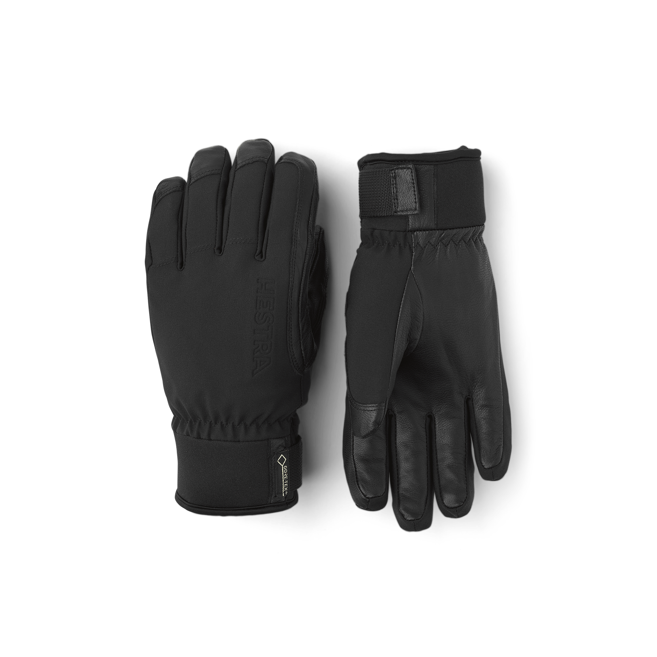 Black ski glove with goat leather palm (1 of 5)