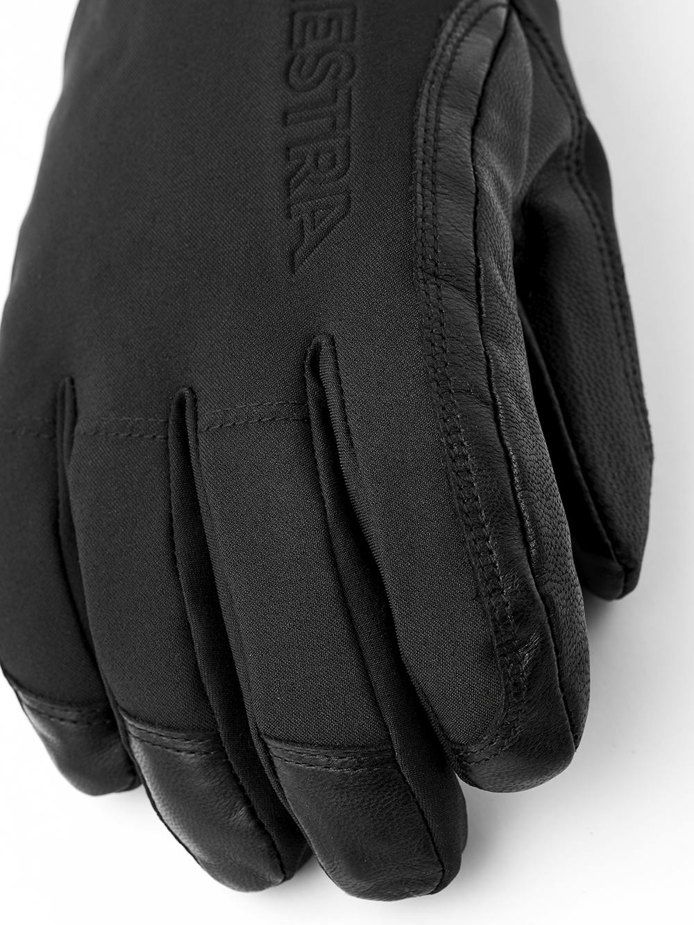 Black ski glove with goat leather palm (2 of 5)