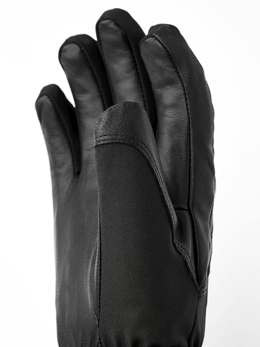 Black ski glove with goat leather palm (3 of 5)
