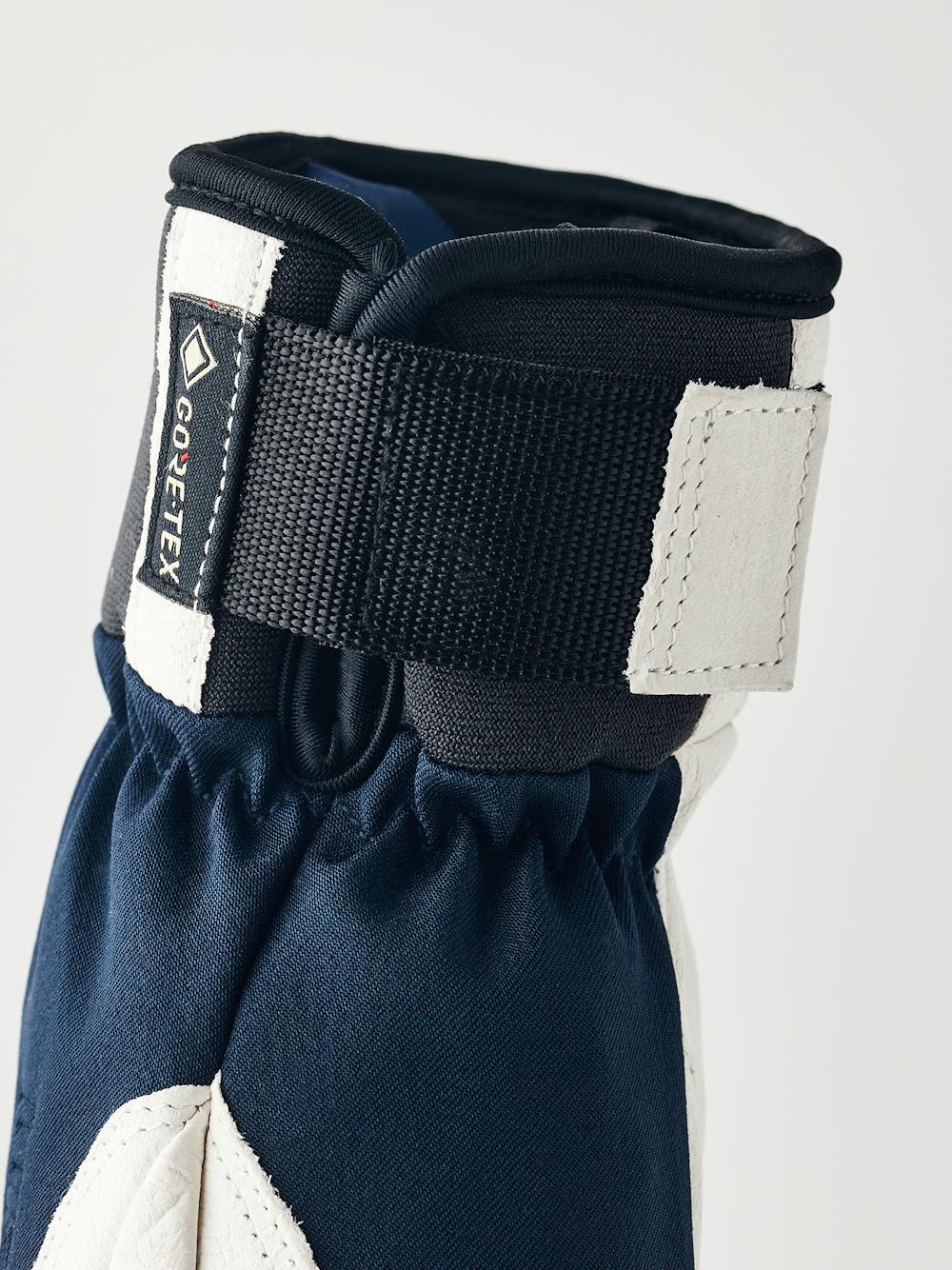 Dark blue ski glove with white goat leather palm (5 of 5)