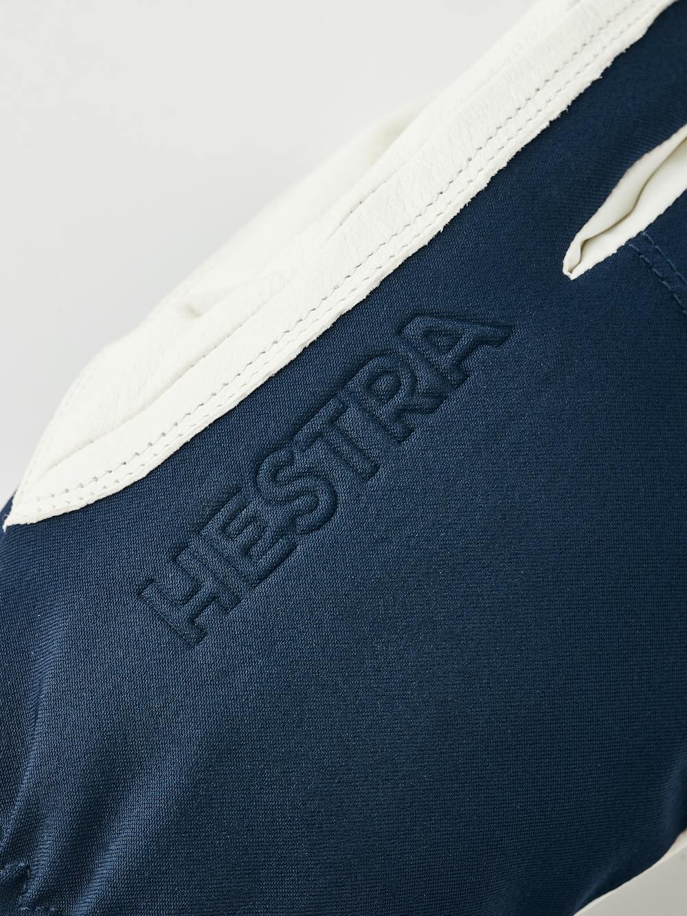 Dark blue ski glove with white goat leather palm (4 of 5)