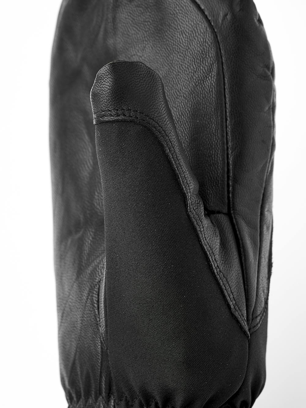 Black mitten with goat leather palm (2 of 5)