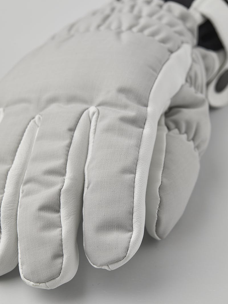 Light gray ski glove with white hairsheep palm
 (5 of 6)
