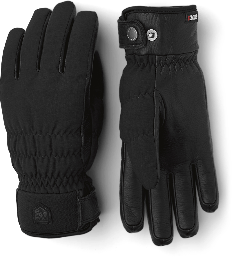 Black ski glove with hairsheep palm (1 of 6)