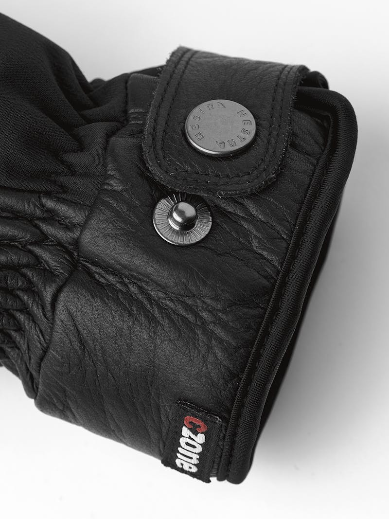 Black ski glove with hairsheep palm (5 of 6)