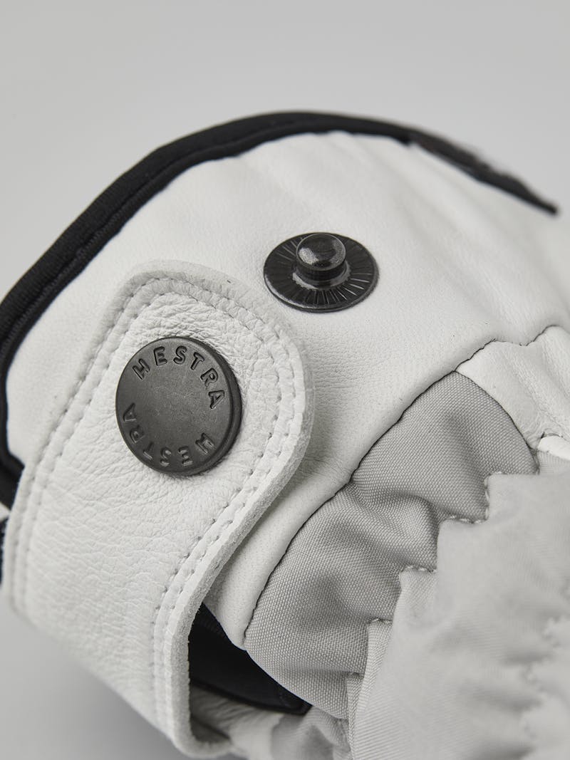 Light gray ski glove with white hairsheep palm
 (3 of 6)