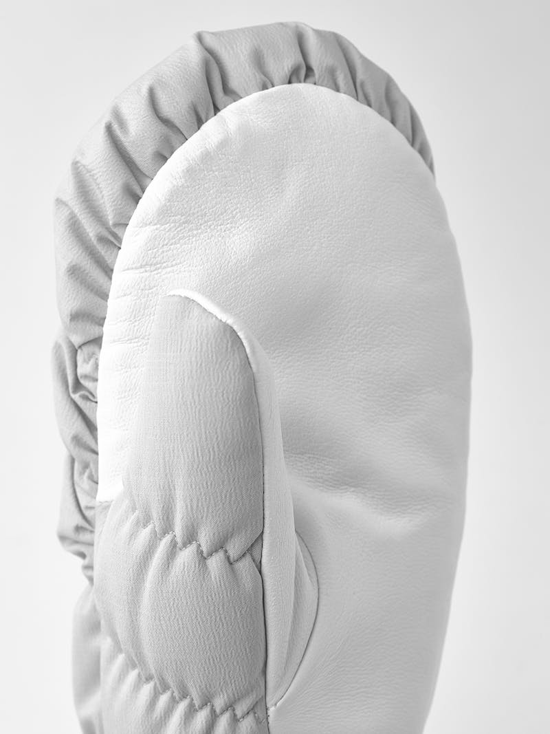 Light gray mitten with white hairsheep palm 
 (2 of 5)