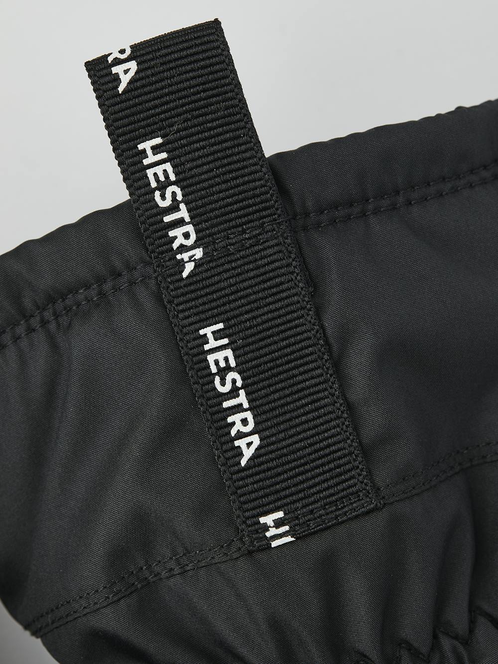 Black fabric children’s glove with synthetic palm and wrist adjustment (2 of 5)