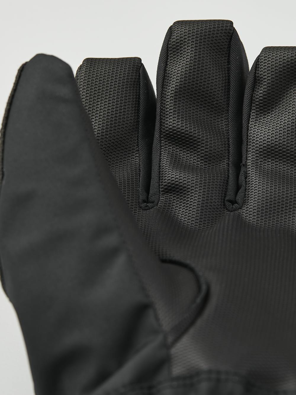 Black fabric children’s glove with synthetic palm and wrist adjustment (5 of 5)