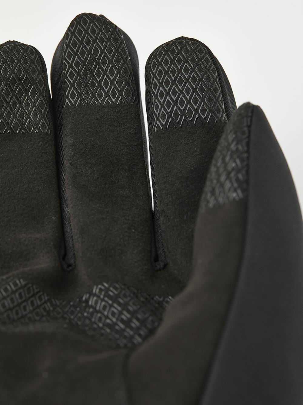 Black fabric outdoor glove with black synthetic suede palm (3 of 5)