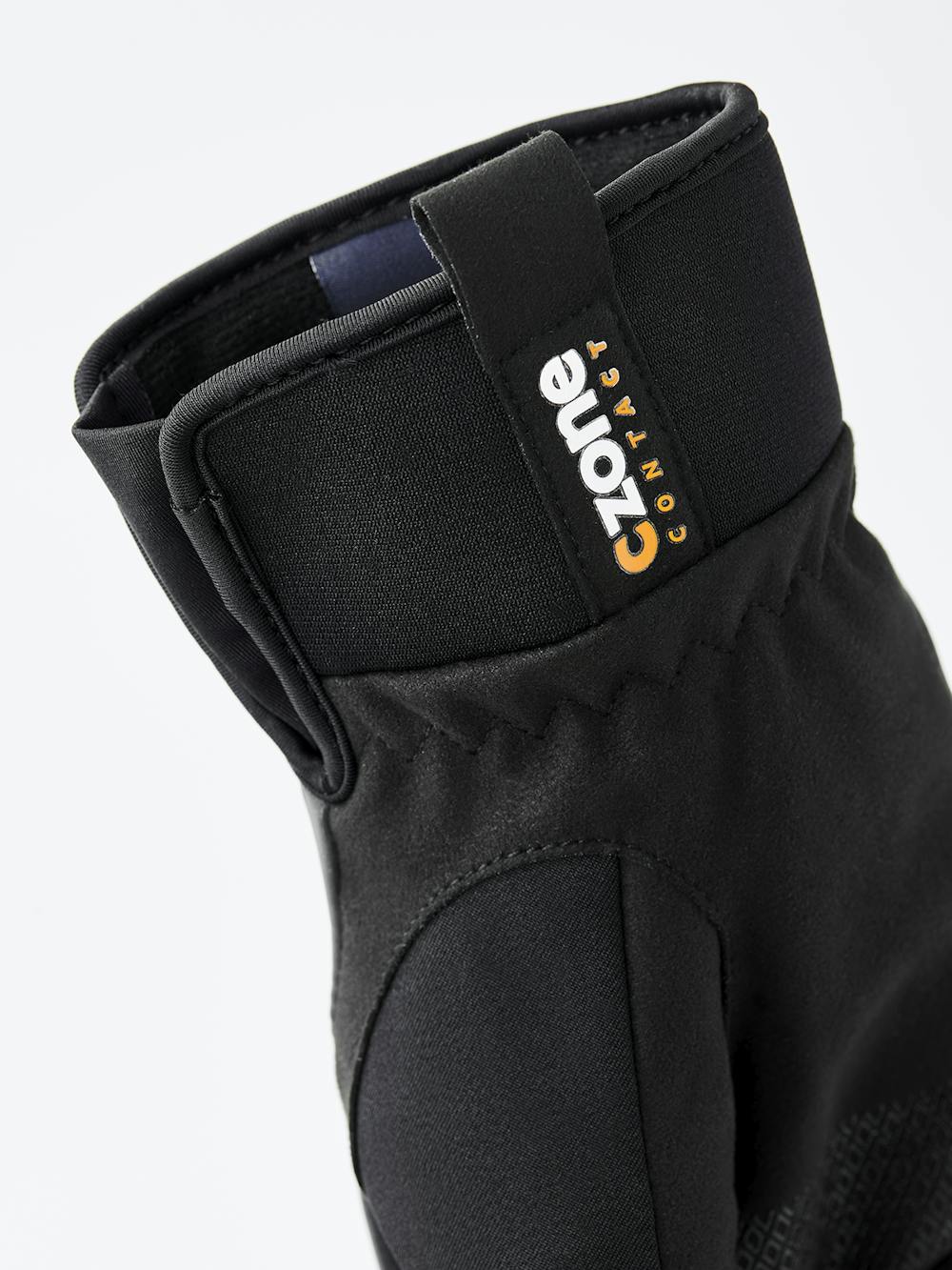 Dark gray fabric outdoor glove with black synthetic suede palm (5 of 8)