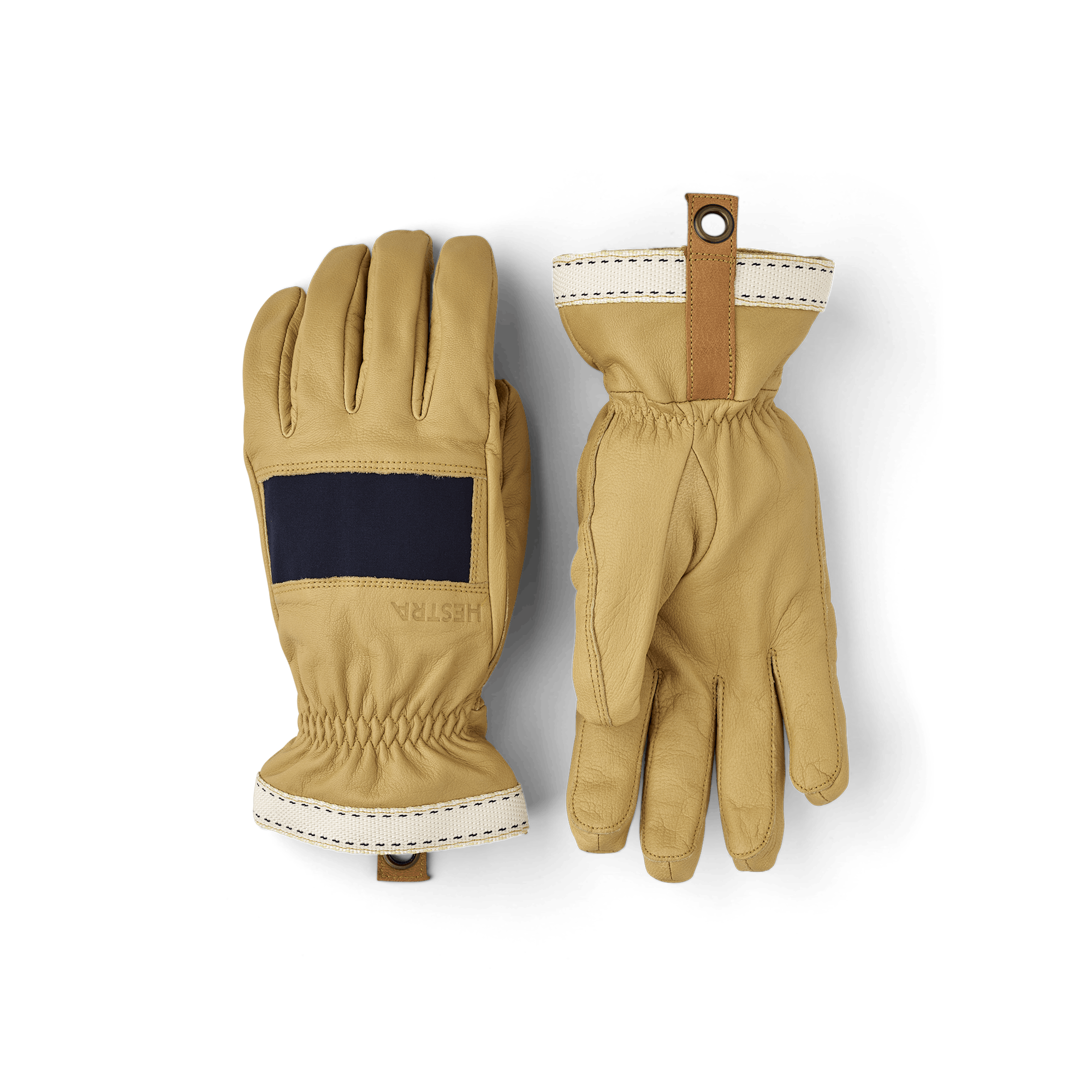 Yellow goat leather outdoor glove (1 of 7)