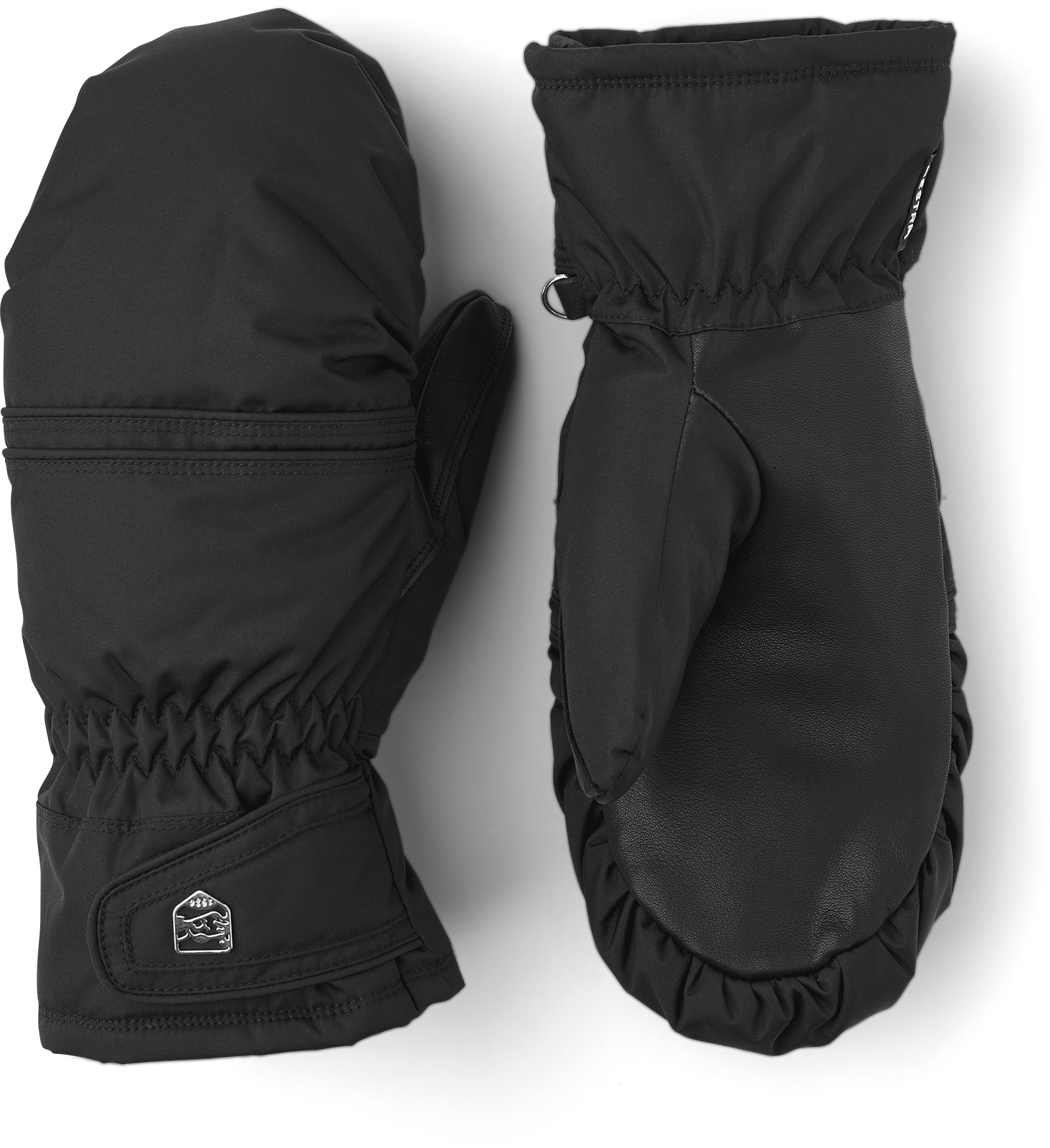 varme gnier Byttehandel Primaloft Leather Female Mitt - Black | Hestra Gloves