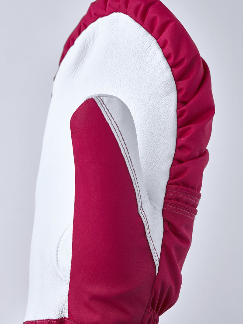 Primaloft Leather Female Mitt in the color Orchid & white (2 of 5)