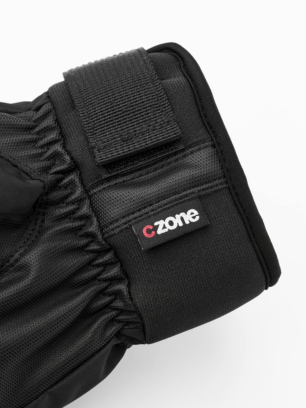 Black fabric ski glove with black synthetic palm (5 of 5)