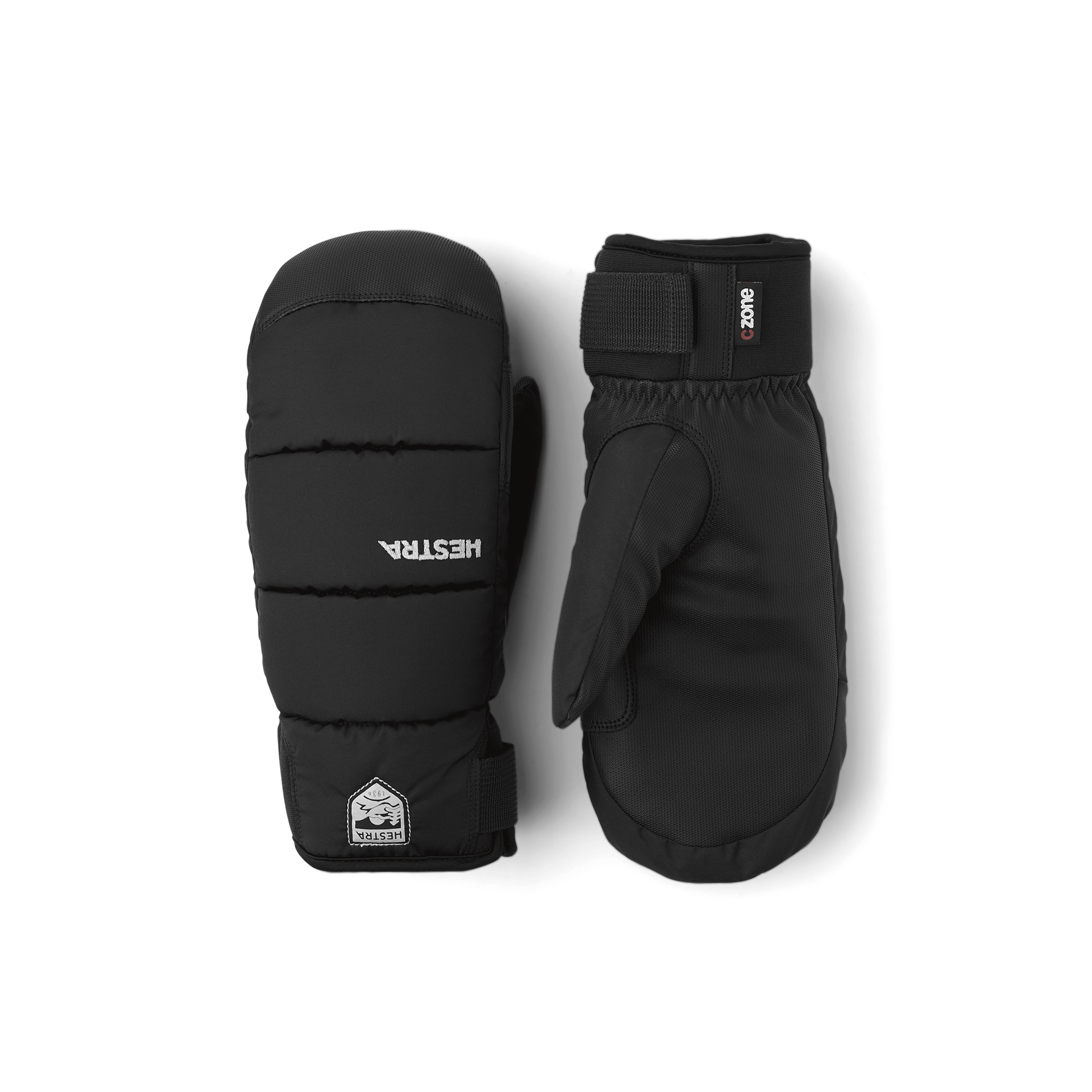 Svart tumhandske i tyg med svart innerhand i syntetmaterial
 (1 av 6)