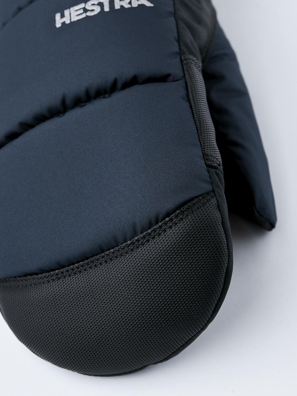 Dark blue fabric mitten with black synthetic palm   (3 of 6)