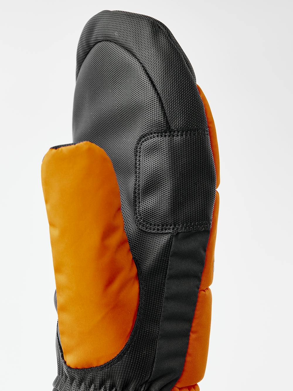 Orange fabric mitten with black synthetic palm   (3 of 5)