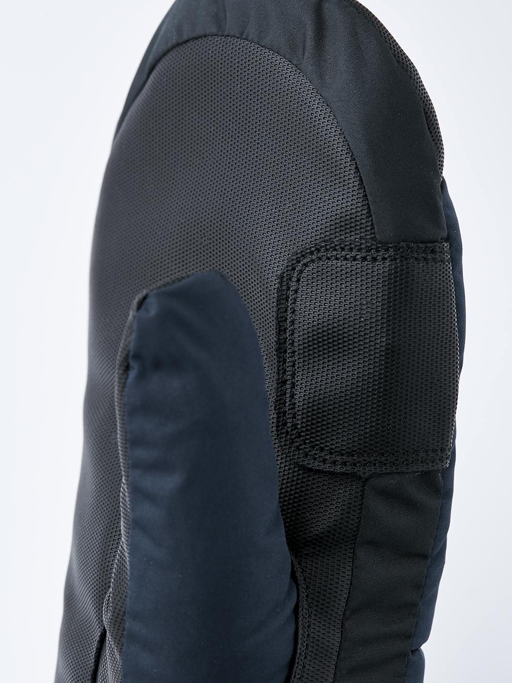 Dark blue fabric mitten with black synthetic palm (2 of 6)