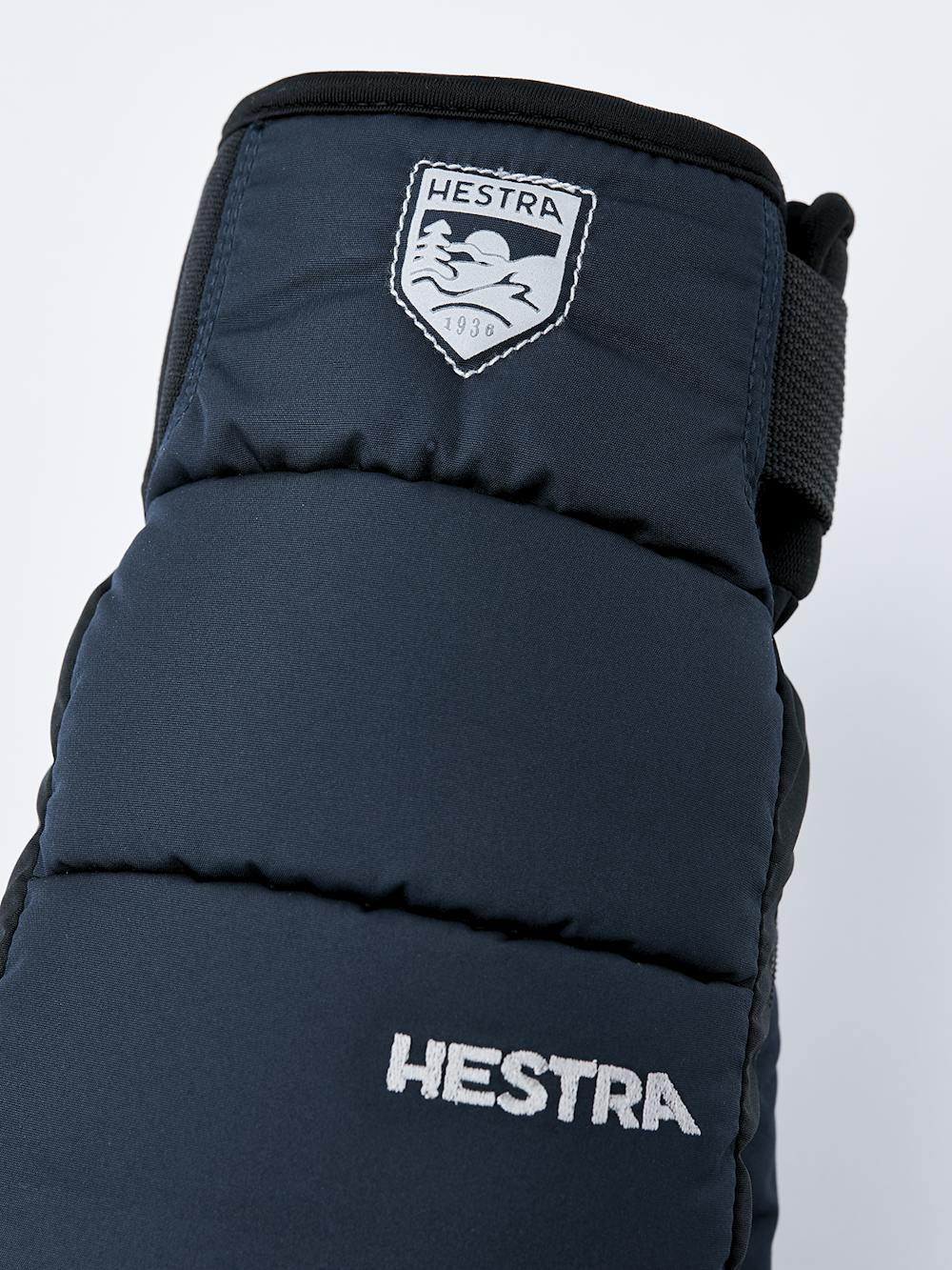 Dark blue fabric mitten with black synthetic palm   (4 of 6)