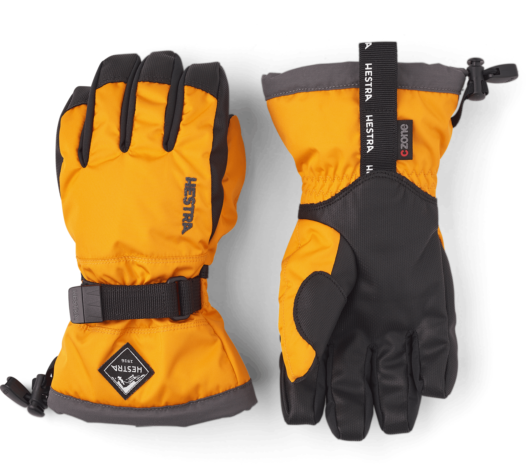 Gauntlet CZone Jr. 5-finger in the color Orange & graphite (1 of 6)