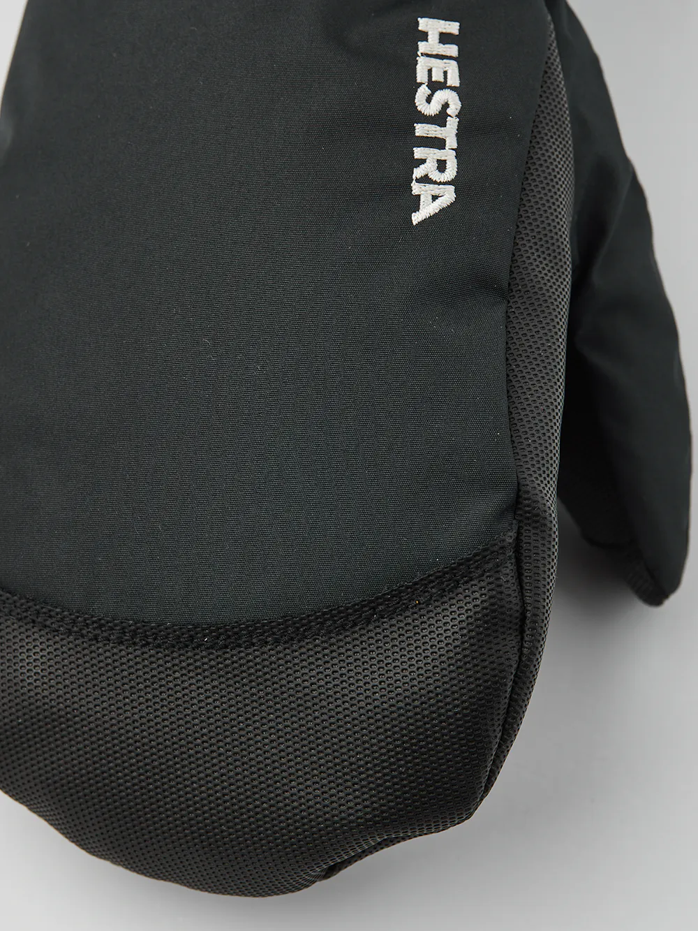 Black mitten with black synthetic palm and wrist adjustment (5 of 6)