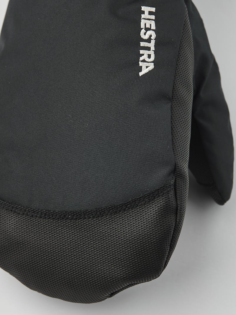 Black mitten with black synthetic palm and wrist adjustment  (5 of 6)