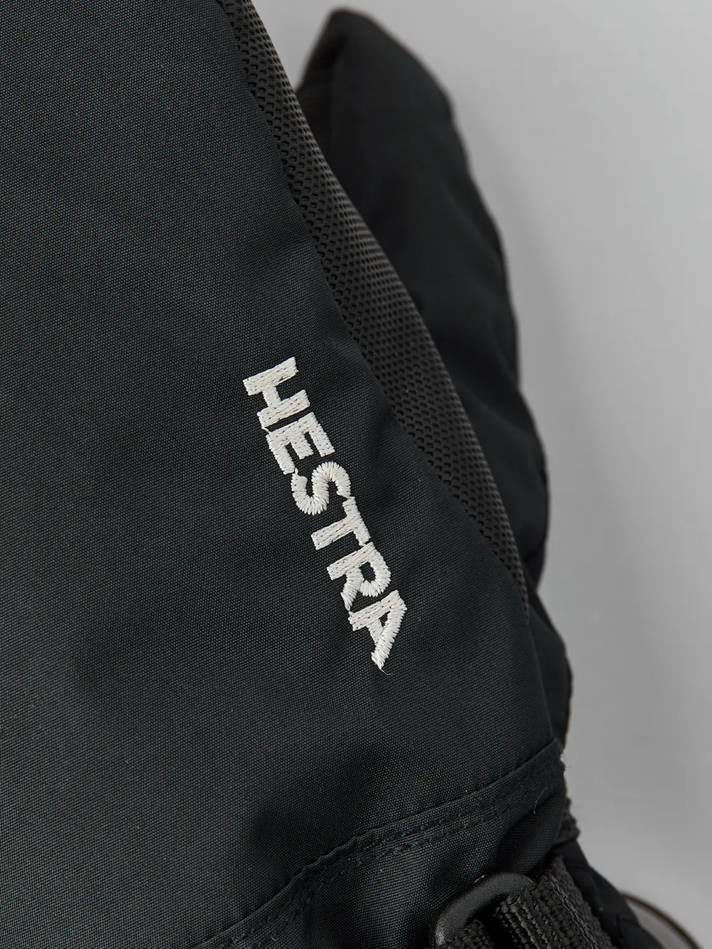 Black mitten with black synthetic palm and wrist adjustment (3 of 6)