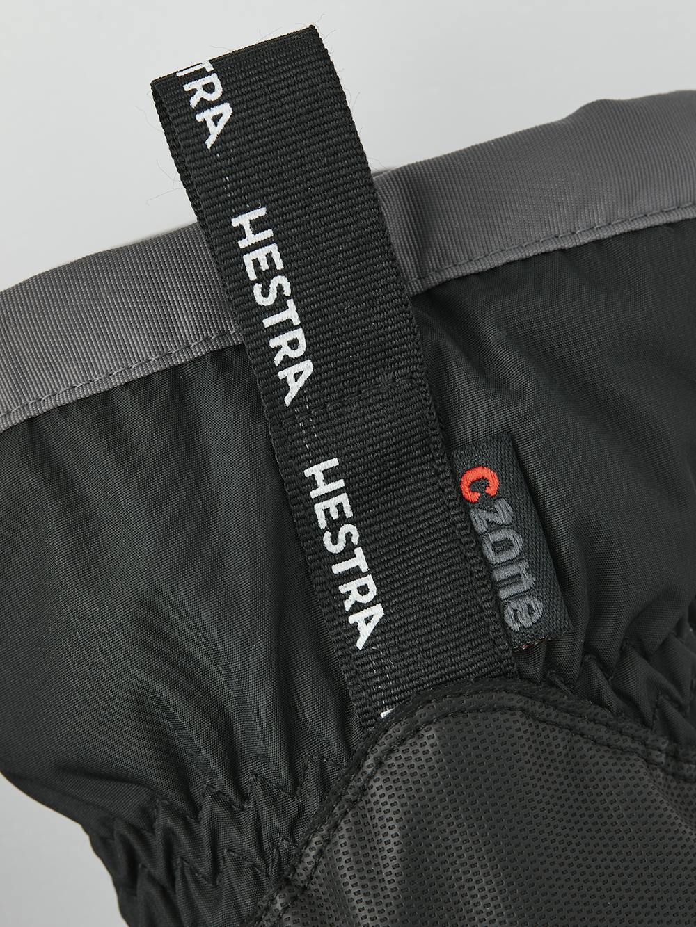 Black three finger glove with black synthetic palm and wrist adjustment (2 of 6)