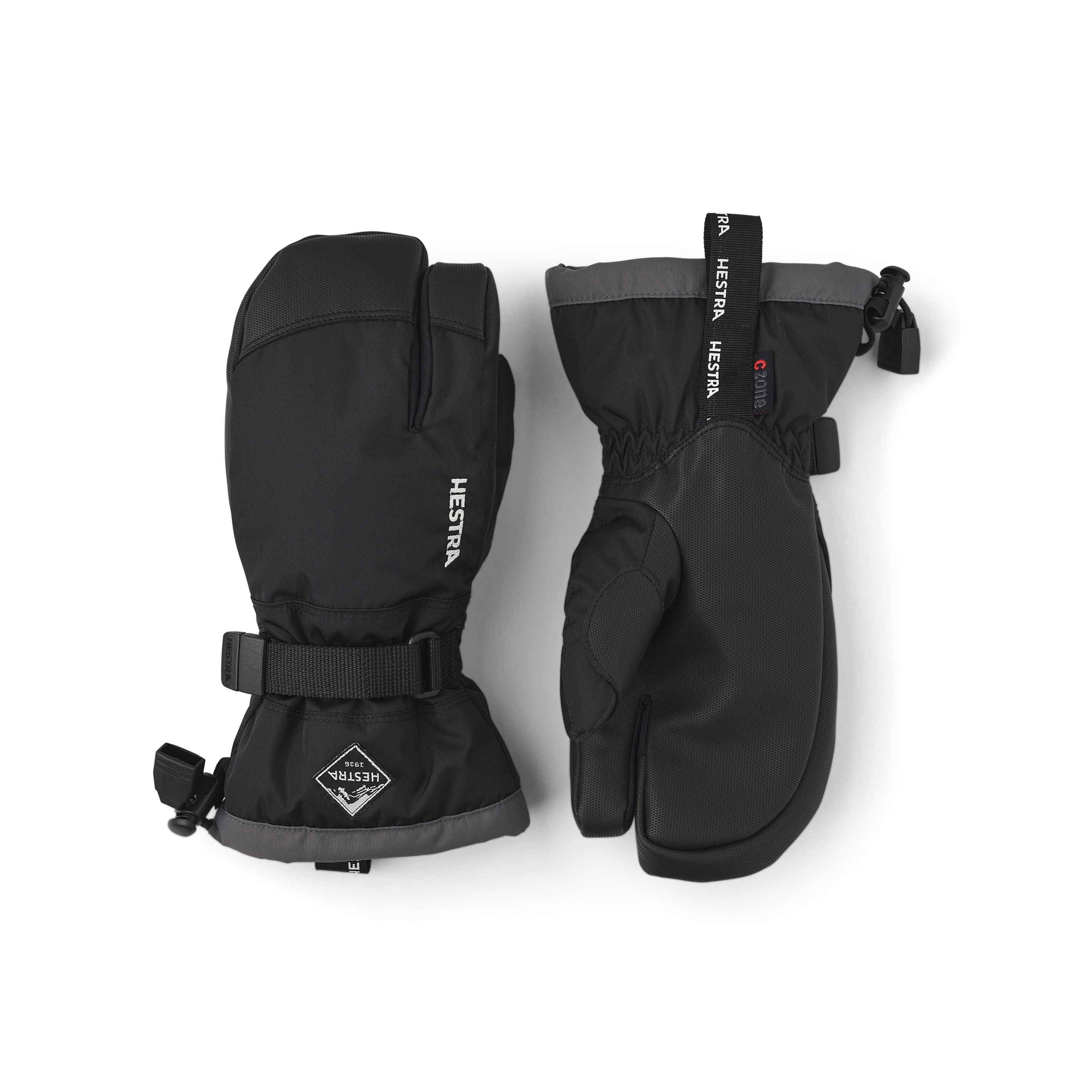 Gauntlet CZone Jr. 3-finger - Black & graphite | Hestra Gloves