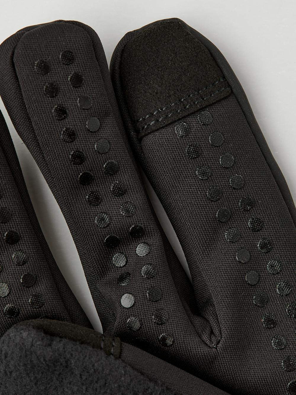 Dark gray fabric outdoor glove with reflective details (7 of 8)