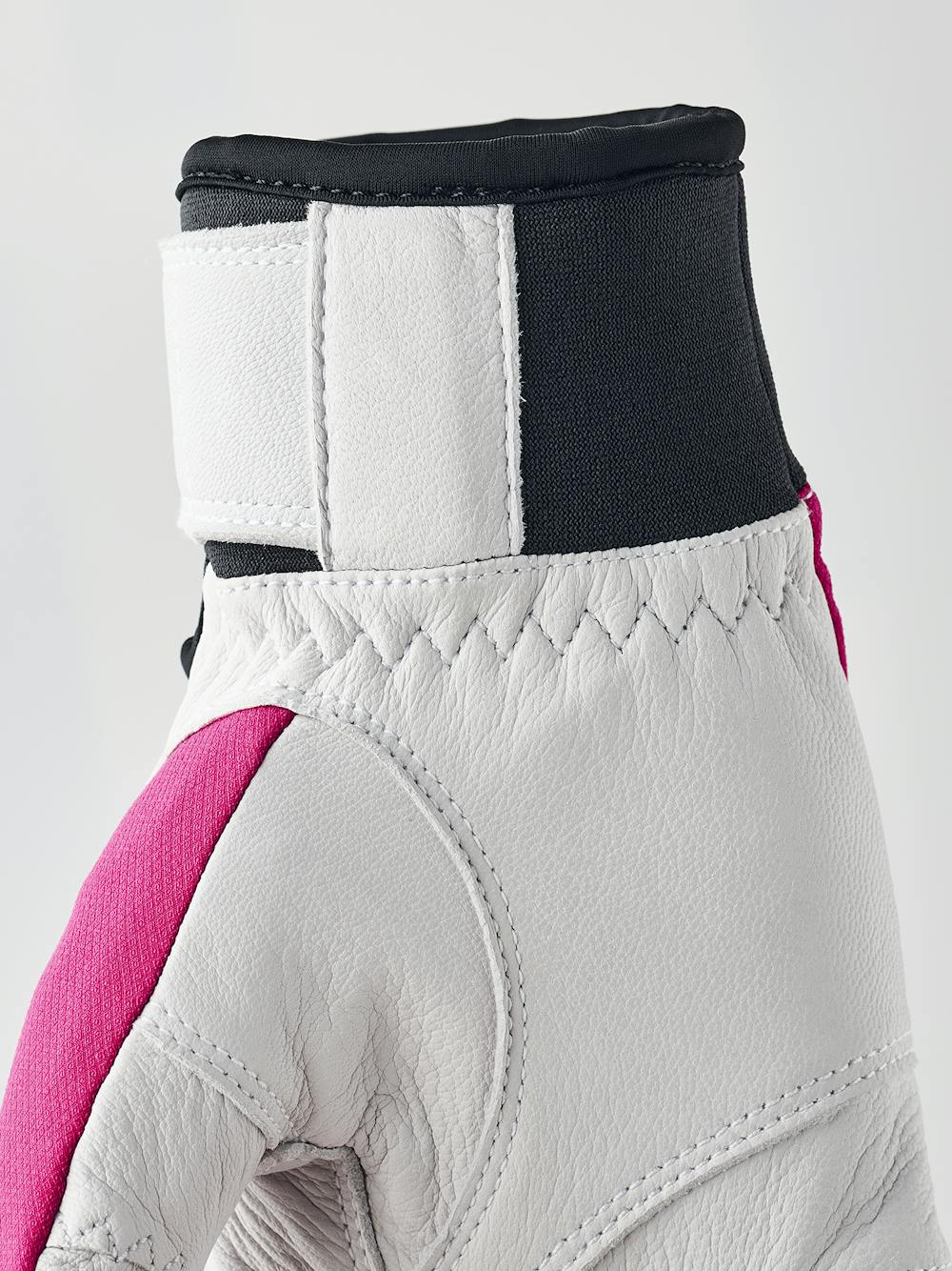 Pink outdoor glove with white goat leather palm (3 of 8)