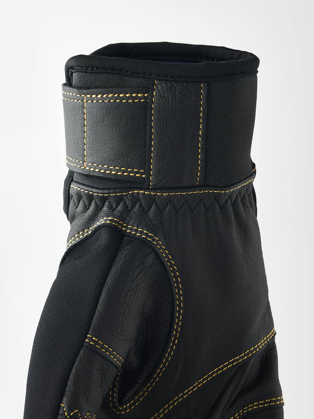 Black outdoor glove with black goat leather palm (3 of 5)