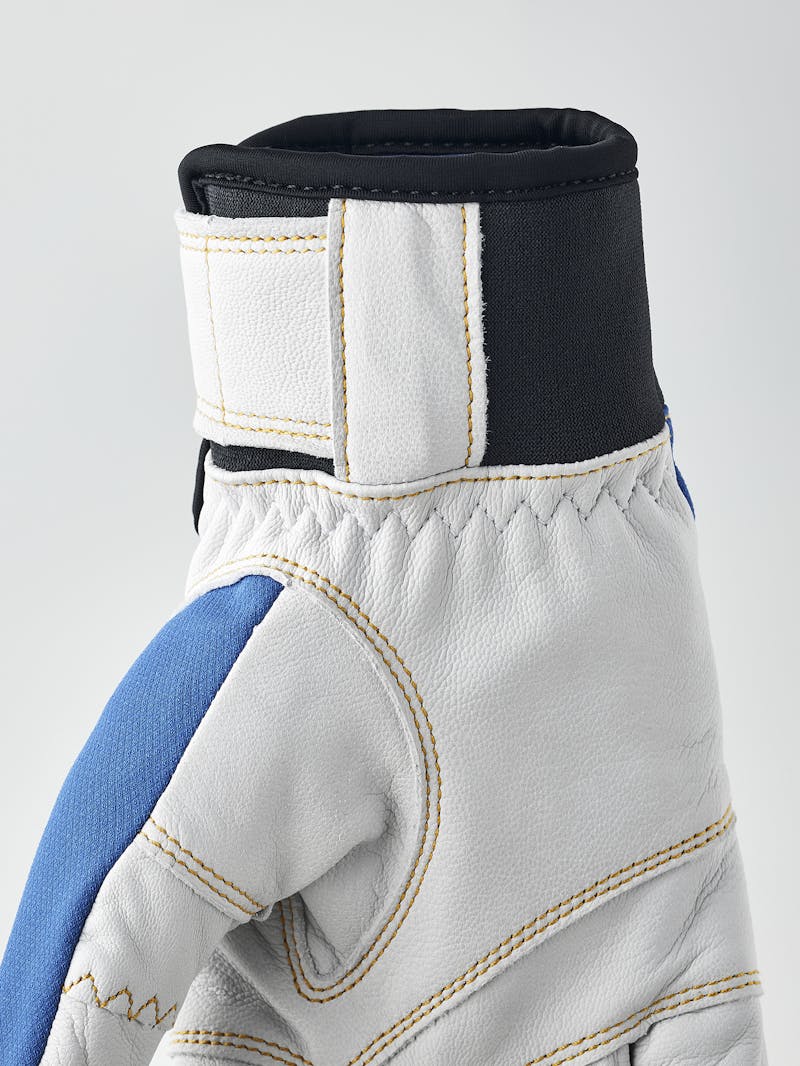 Blue outdoor glove with white goat leather palm (3 of 6)