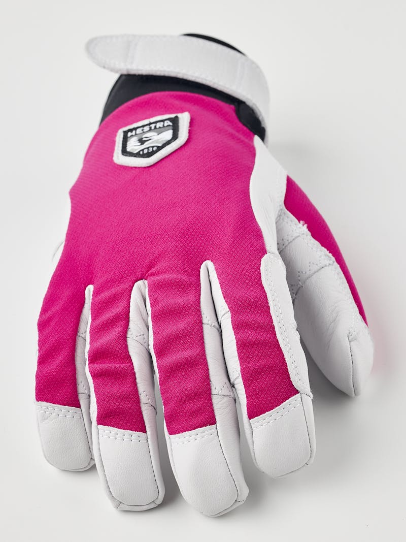 Pink outdoor glove with white goat leather palm  (4 of 9)