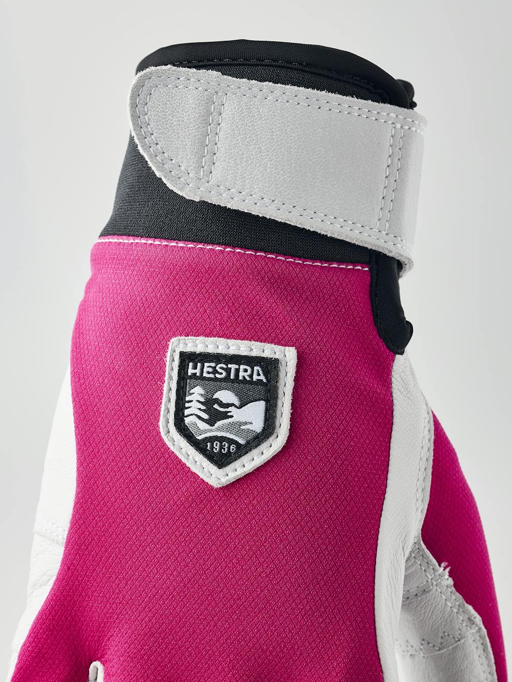 Pink outdoor glove with white goat leather palm  (5 of 8)