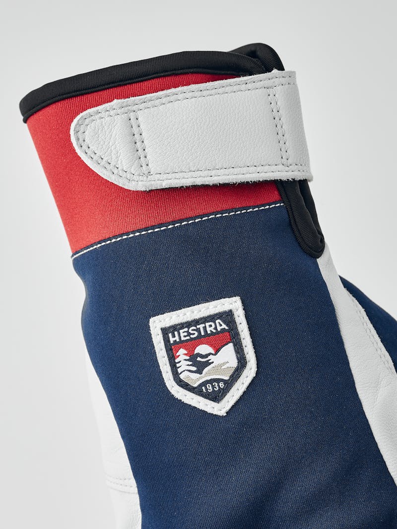 Dark blue outdoor glove with white goat leather palm (4 of 9)